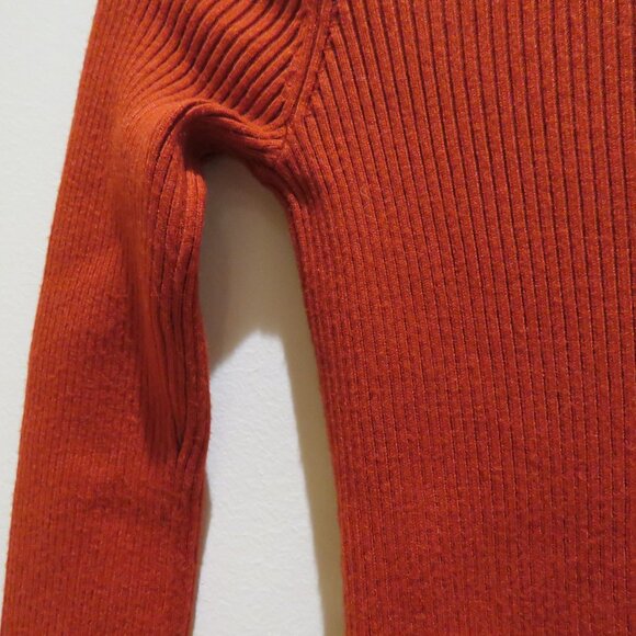 FOR LOVE & LEMONS KNITZ Annie Zipper Mini Dress in Ochre Bodycon Ribbed Size XS - Picture 12 of 16